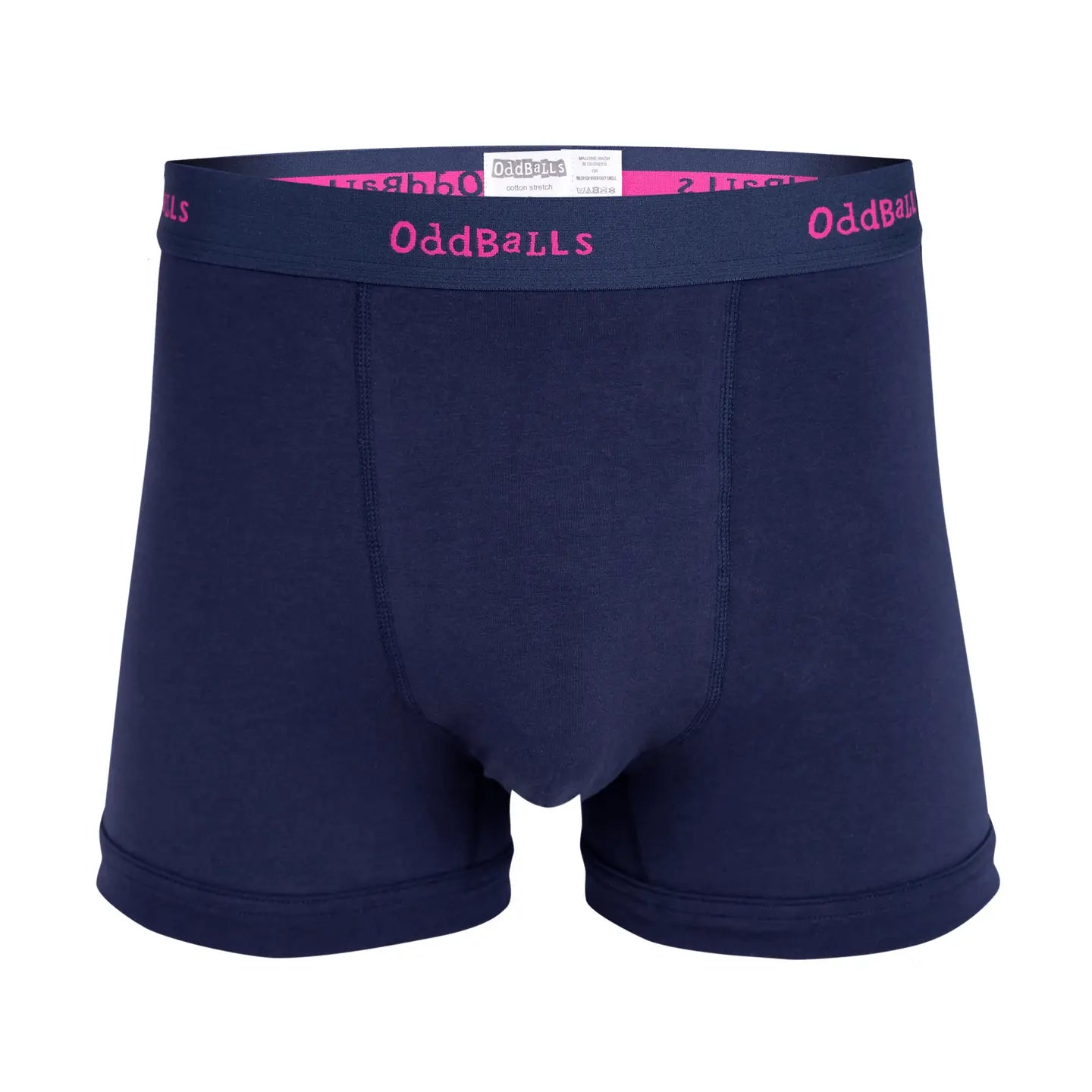Oddballs - Navy &amp; Magenta - Mens Cotton Boxer Shorts