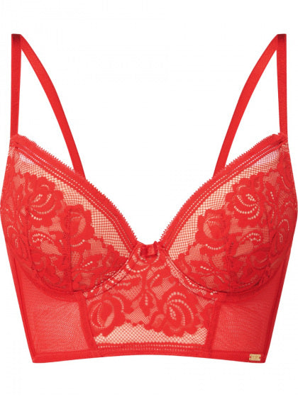 GOSSARD - Encore Padded Longline Plunge Bra in Allure Red