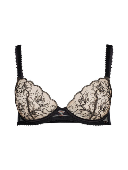 Gossard - VIP Fleur de Nuit Non Padded Balcony Bra - Black