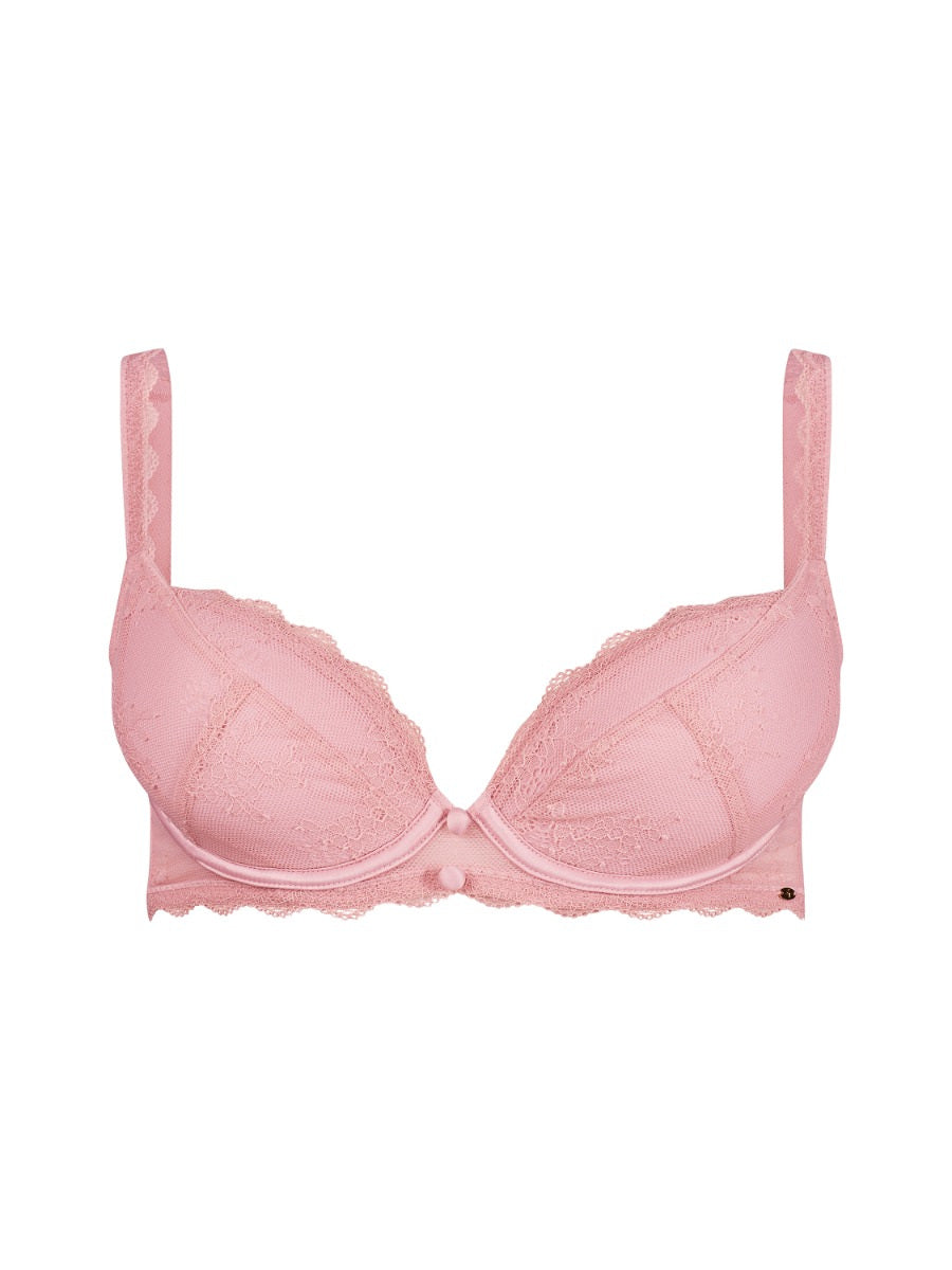 GOSSARD - Vintage Romance Padded Plunge Bra - Soft Pink