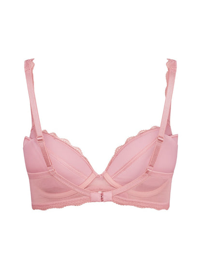 GOSSARD - Vintage Romance Padded Plunge Bra - Soft Pink