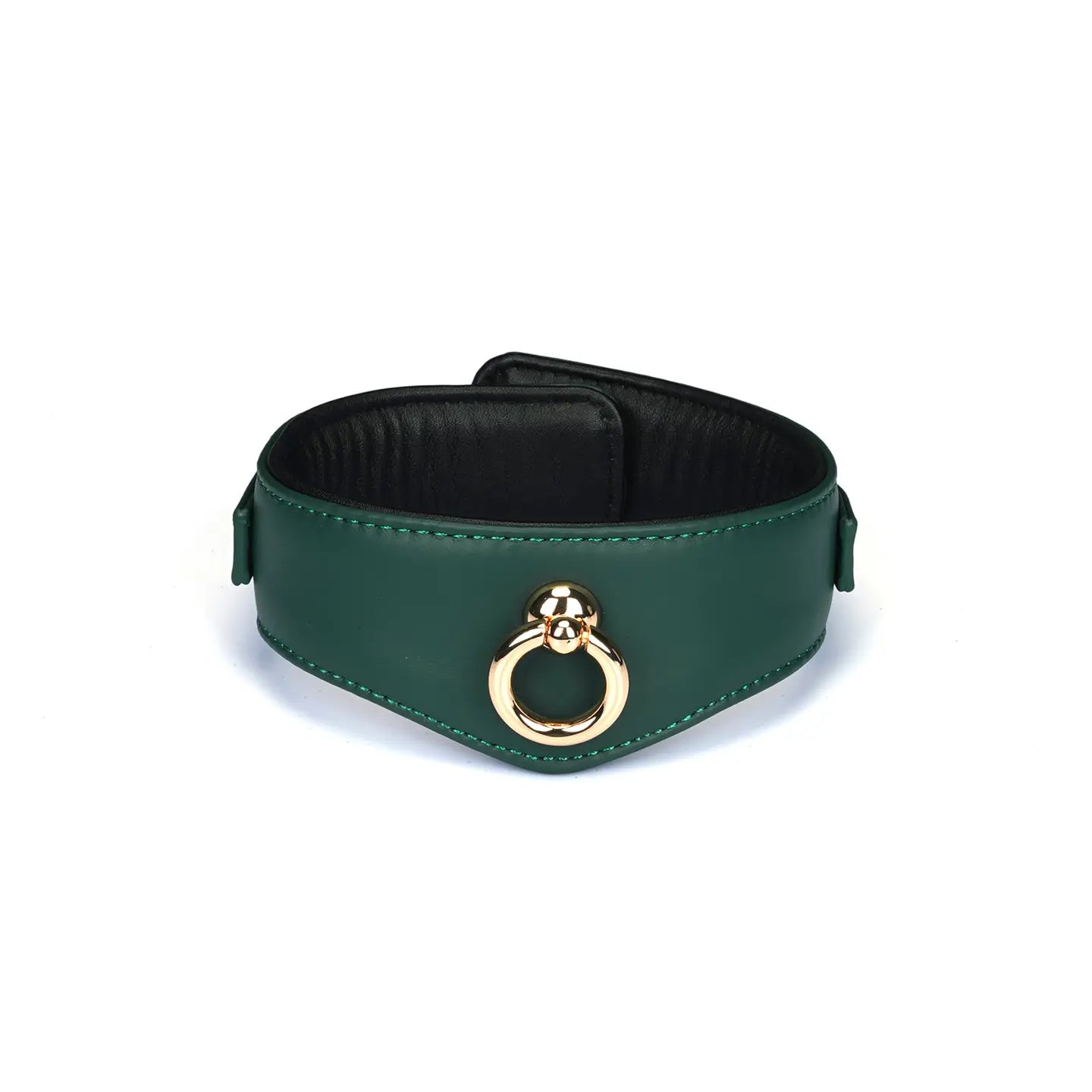 ANON SECRETS - DARK SECRET Mossy Chic Leather Curved Collar