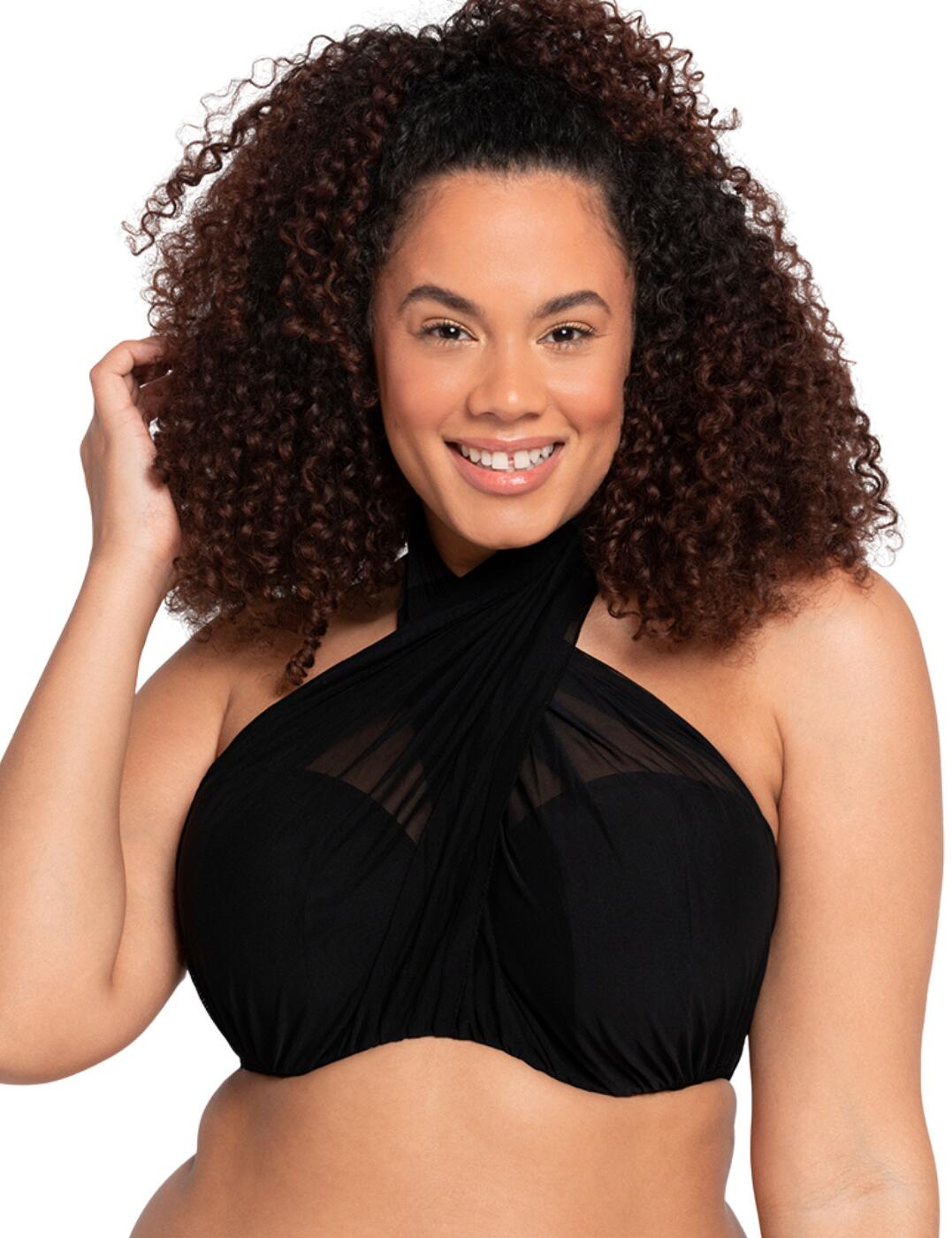 CURVY KATE - Wrapsody Bandeau Bikini Top Strapless Multiway Bikini in Black