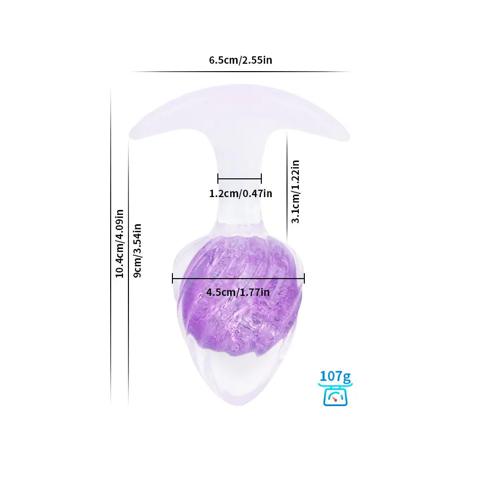 ANON SECRETS - Icecream-Shaped Crystal Anal Plug - Purple