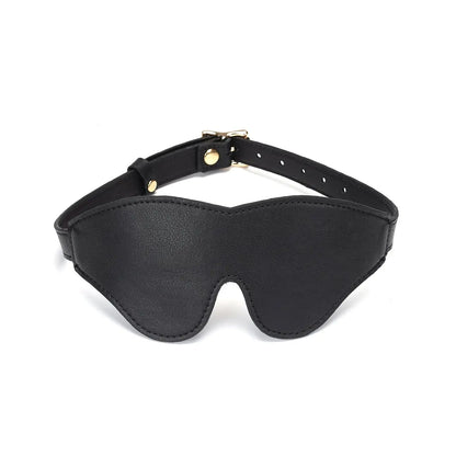 ANON SECRETS - DARK SECRET BLACK LEATHER BLINDFOLD