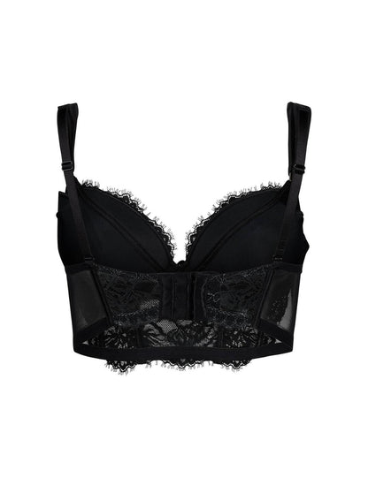 Gossard VIP Intrigue Padded Longline Bra - In Black