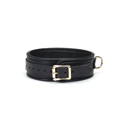 ANON SECRETS - DARK SECRET BLACK LEATHER COLLAR AND LEASH