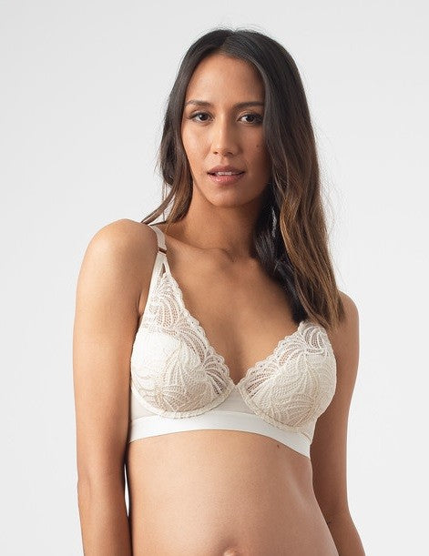 Hotmilk - WARRIOR PLUNGE NURSING BRA WITH FLEXI UNDERWIRE IN IVORY