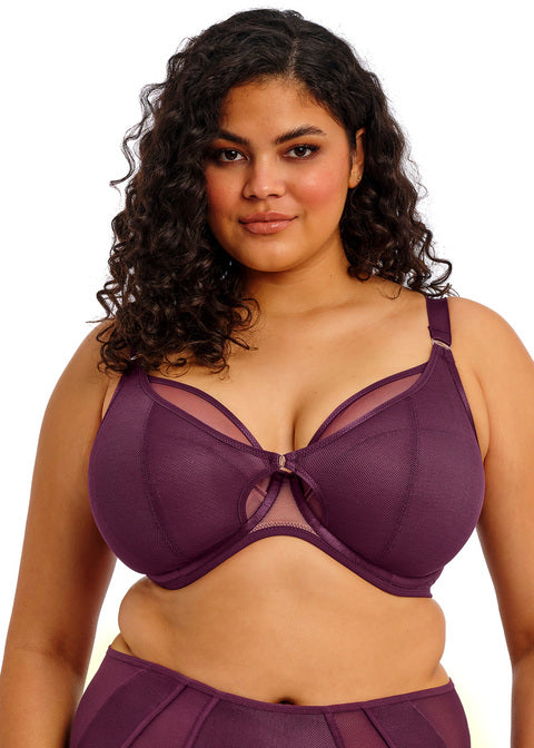 ELOMI - Kintai Plunge Bra in Blackberry