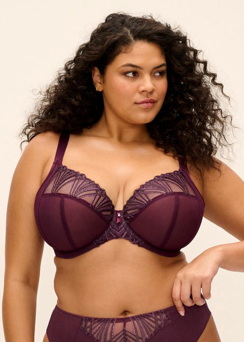 ELOMI - Reja Plunge Bra in fig