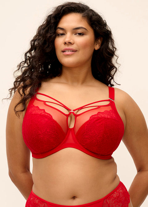 ELOMI - Brianna Uw Plunge Bra in Haute Red