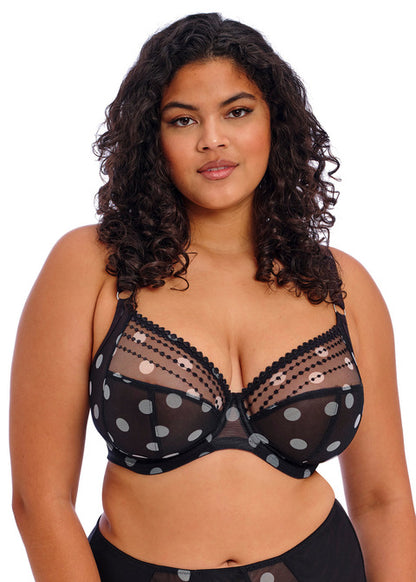 ELOMI - MATILDA PLUNGE BRA IN BLACK SPOT