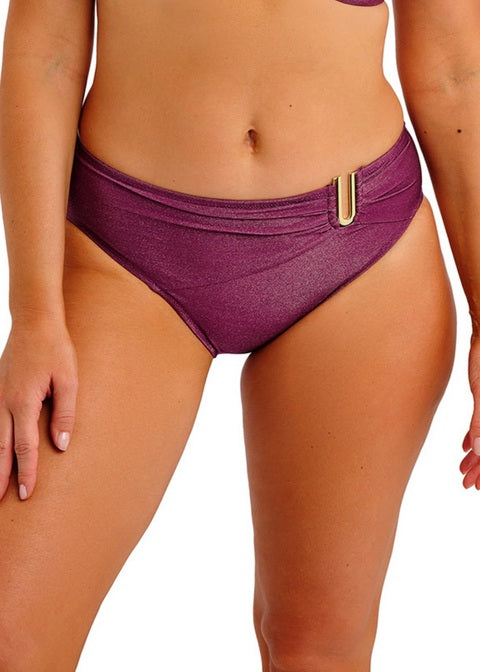 FANTASIE - Paros Coast Mid Rise Bikini Brief in Berry Shimmer