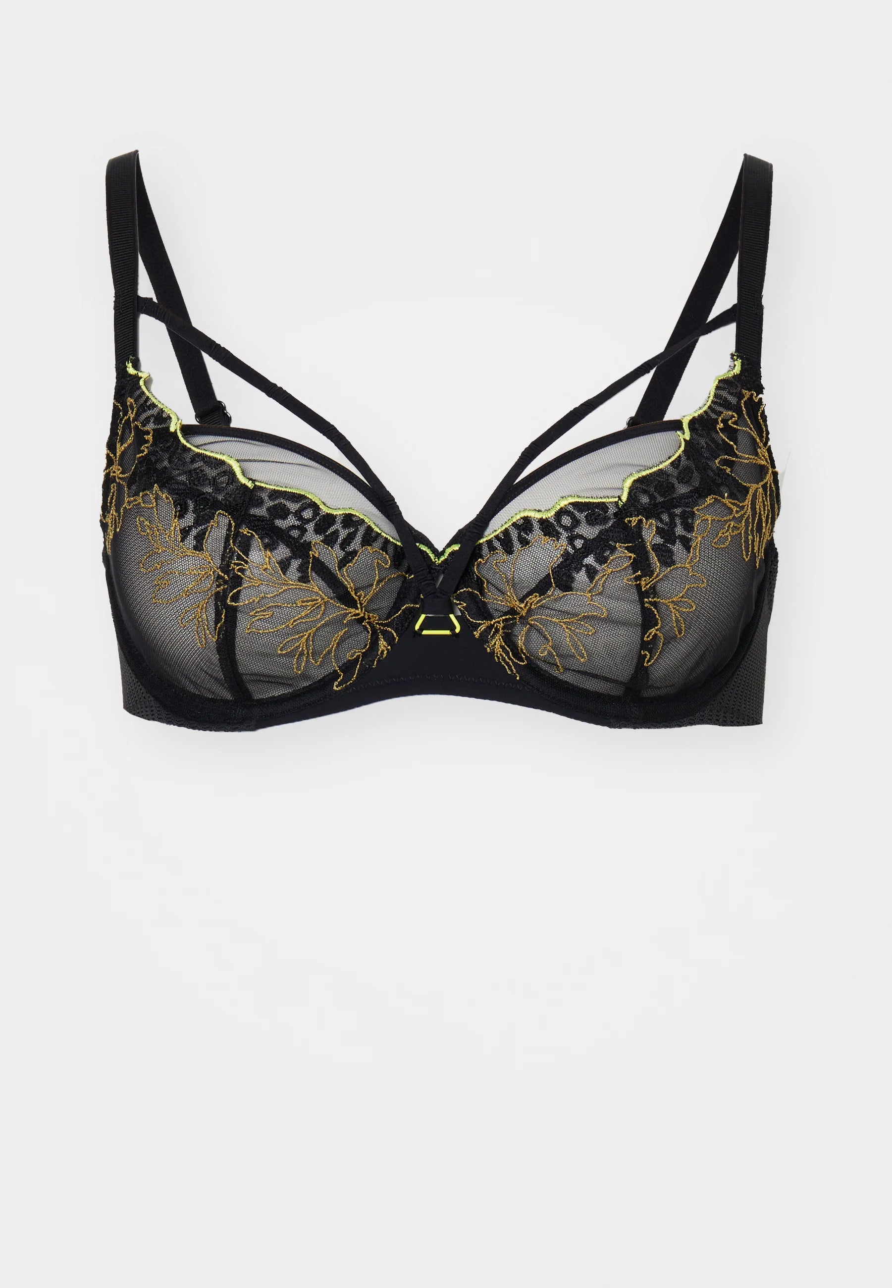 Chantelle Pulp - Spice underwired bra in Noir in Yellow