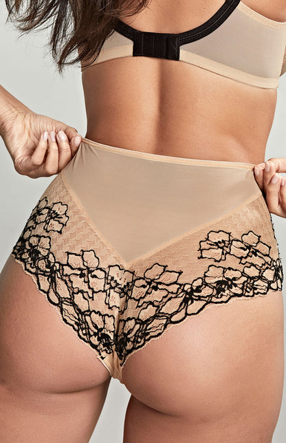 PANACHE - ENVY DEEP BRIEF IN SAND AND BLACK