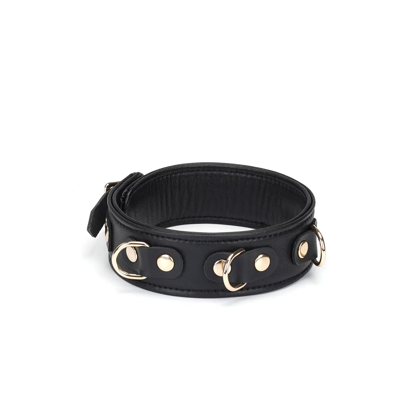 ANON SECRETS - DARK SECRET BLACK LEATHER COLLAR AND LEASH