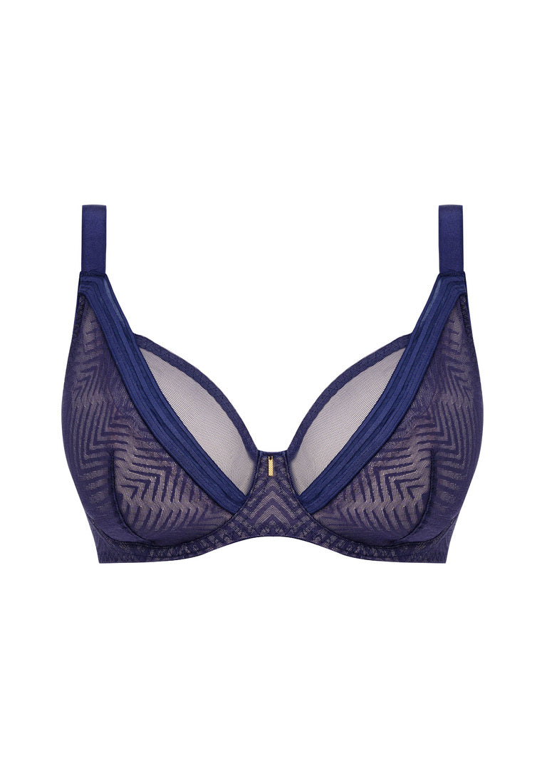 FREYA - Tailored High Apex Plunge Bra in Dark Sapphire