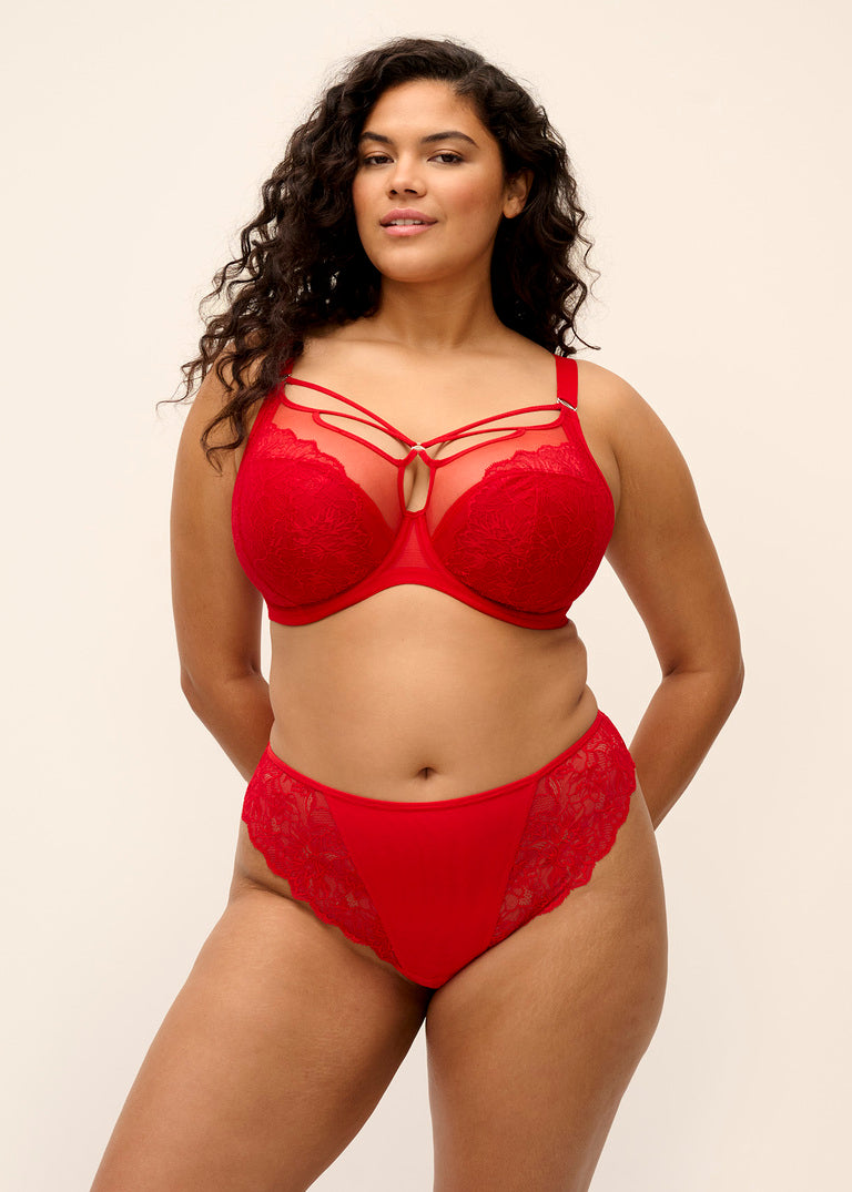 ELOMI - Brianna Uw Plunge Bra in Haute Red
