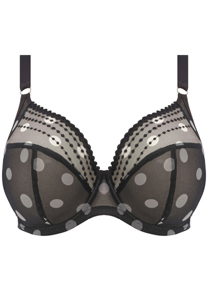 ELOMI - MATILDA PLUNGE BRA IN BLACK SPOT