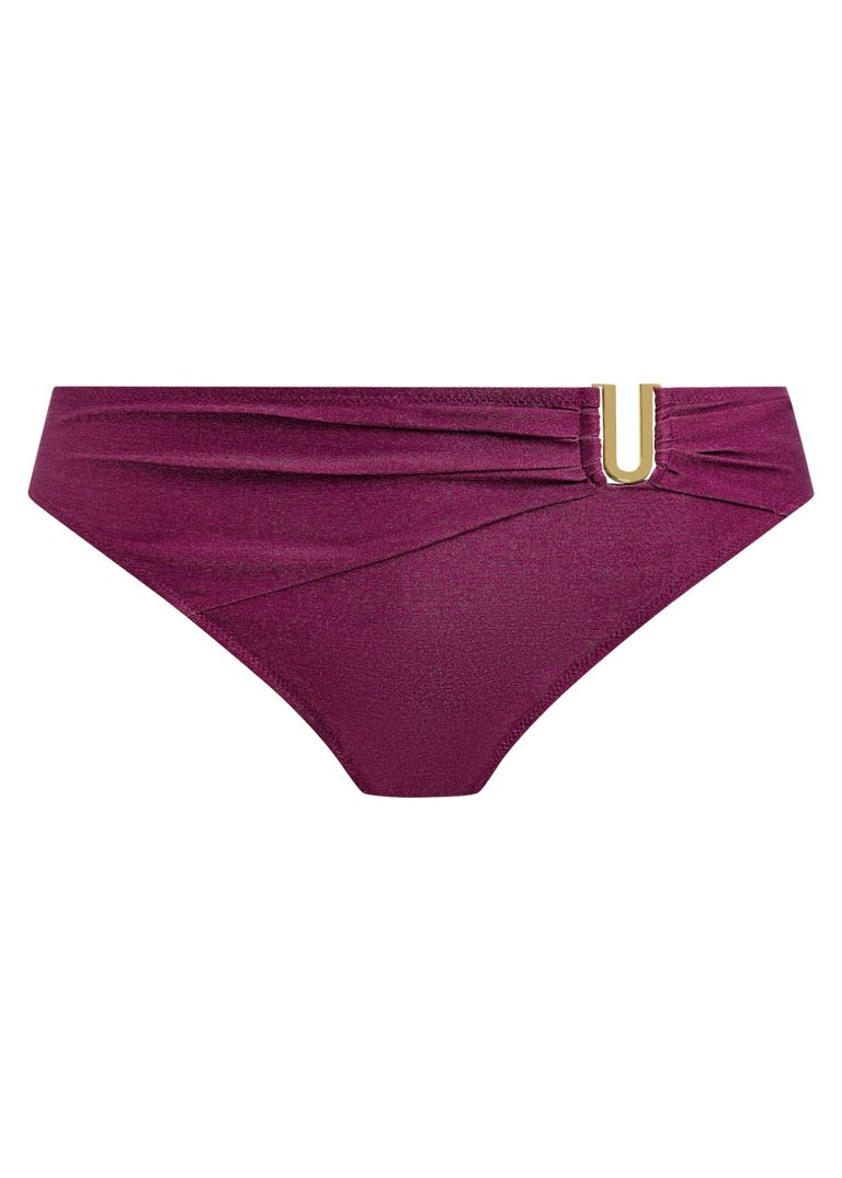 FANTASIE - Paros Coast Mid Rise Bikini Brief in Berry Shimmer