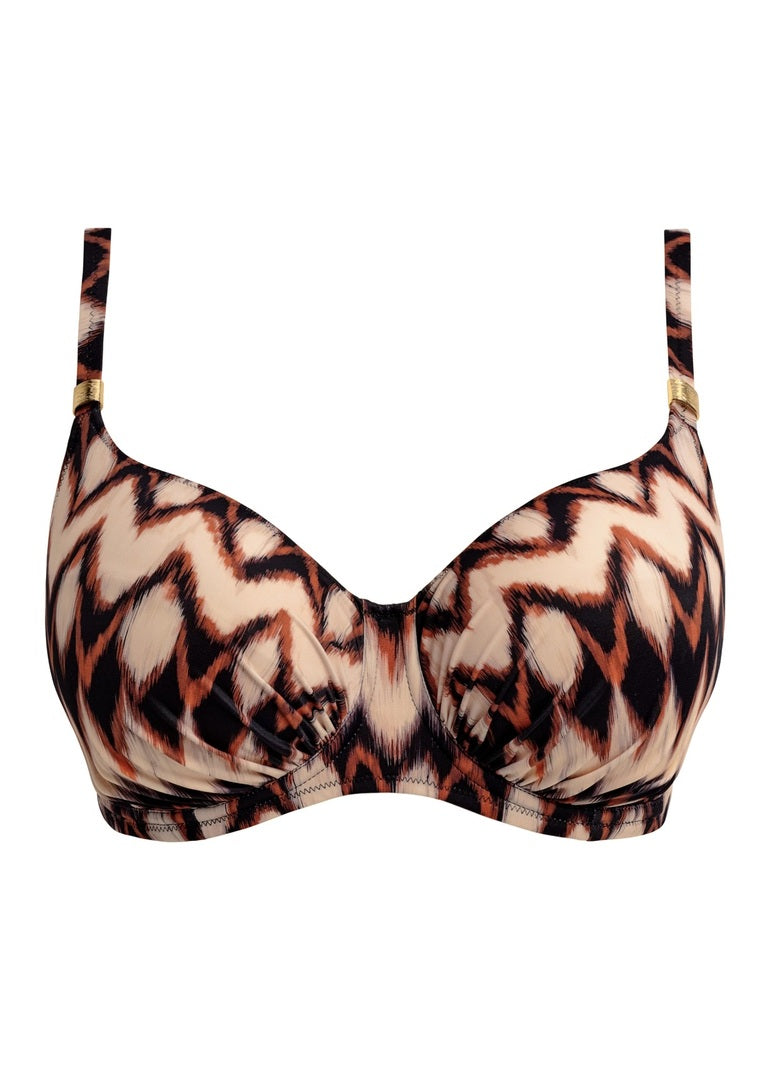 FANTASIE - Sabana Gathered Full Cup Bikini Top in Copper Tint