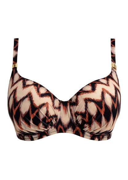 FANTASIE - Sabana Gathered Full Cup Bikini Top in Copper Tint