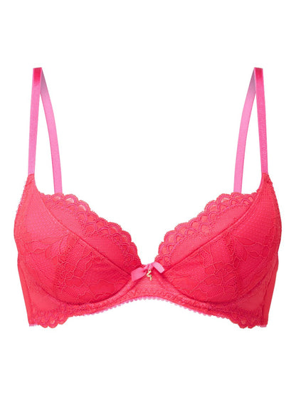 GOSSARD - SUPERBOOST PADDED PLUNGE BRA IN ROSE RED