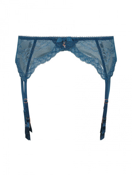 GOSSARD - Superboost Lace Suspender Belt in deep teal