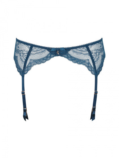 GOSSARD - Superboost Lace Suspender Belt in deep teal