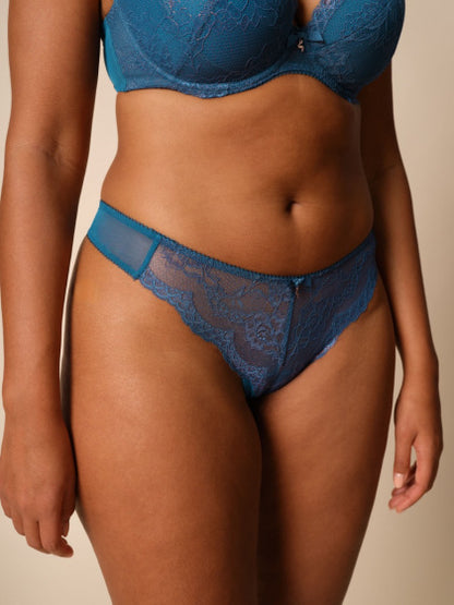 GOSSARD - Superboost Lace Thong in deep teal