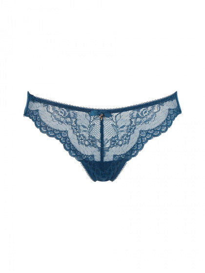 GOSSARD - Superboost Lace Thong in deep teal