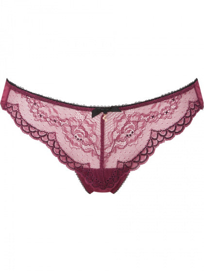 GOSSARD - Superboost Lace Thong in Purple Potion