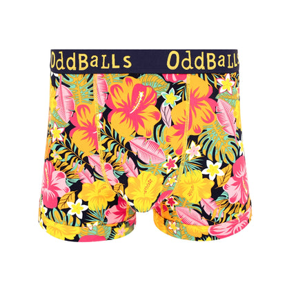 Oddballs - Hibiscus - Mens Cotton Boxer Shorts