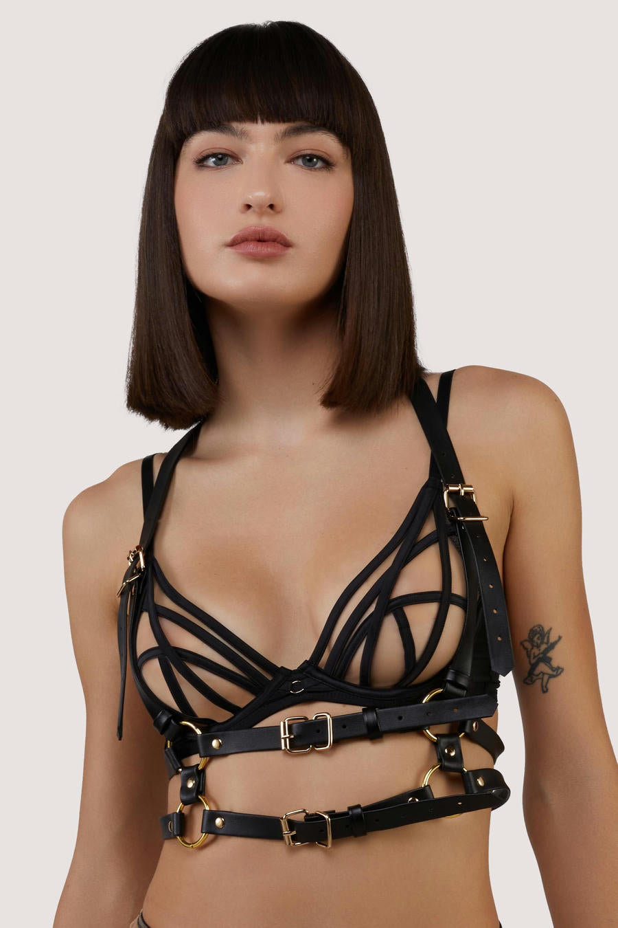 ANON SECRETS - CHEST HARNESS IN BLACK