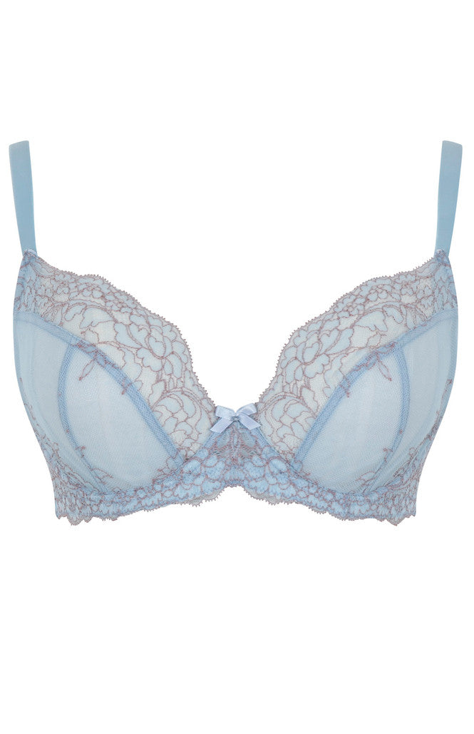 PANACHE - ANA PLUNGE BRA IN BLUE AND ASH ROSE