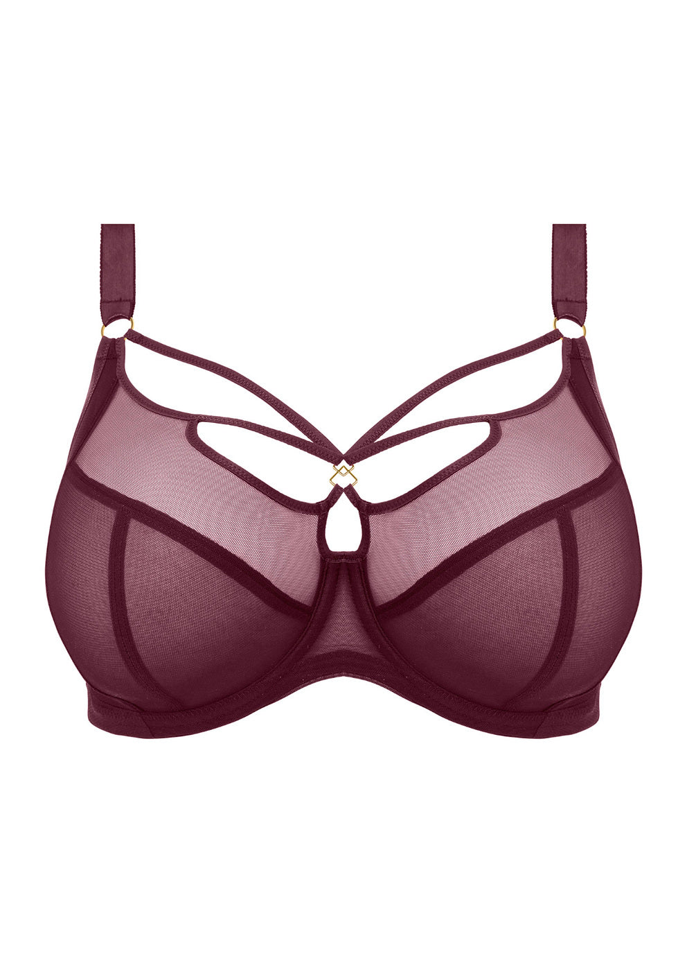 ELOMI - SACHI PLUNGE BRA IN CABERNET