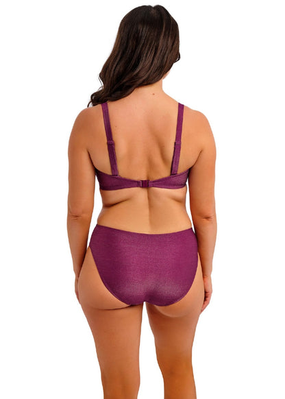 FANTASIE - Paros Coast Mid Rise Bikini Brief in Berry Shimmer