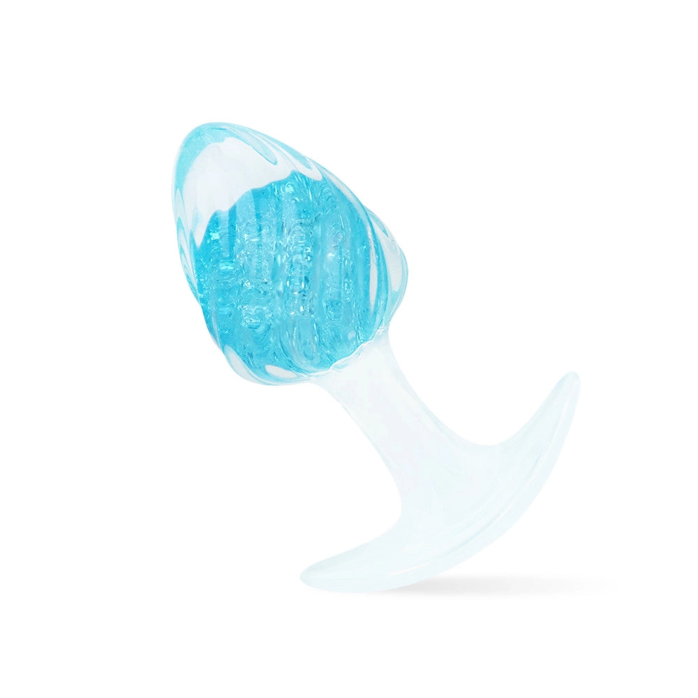 ANON SECRETS - Icecream-Shaped Crystal Anal Plug - Blue