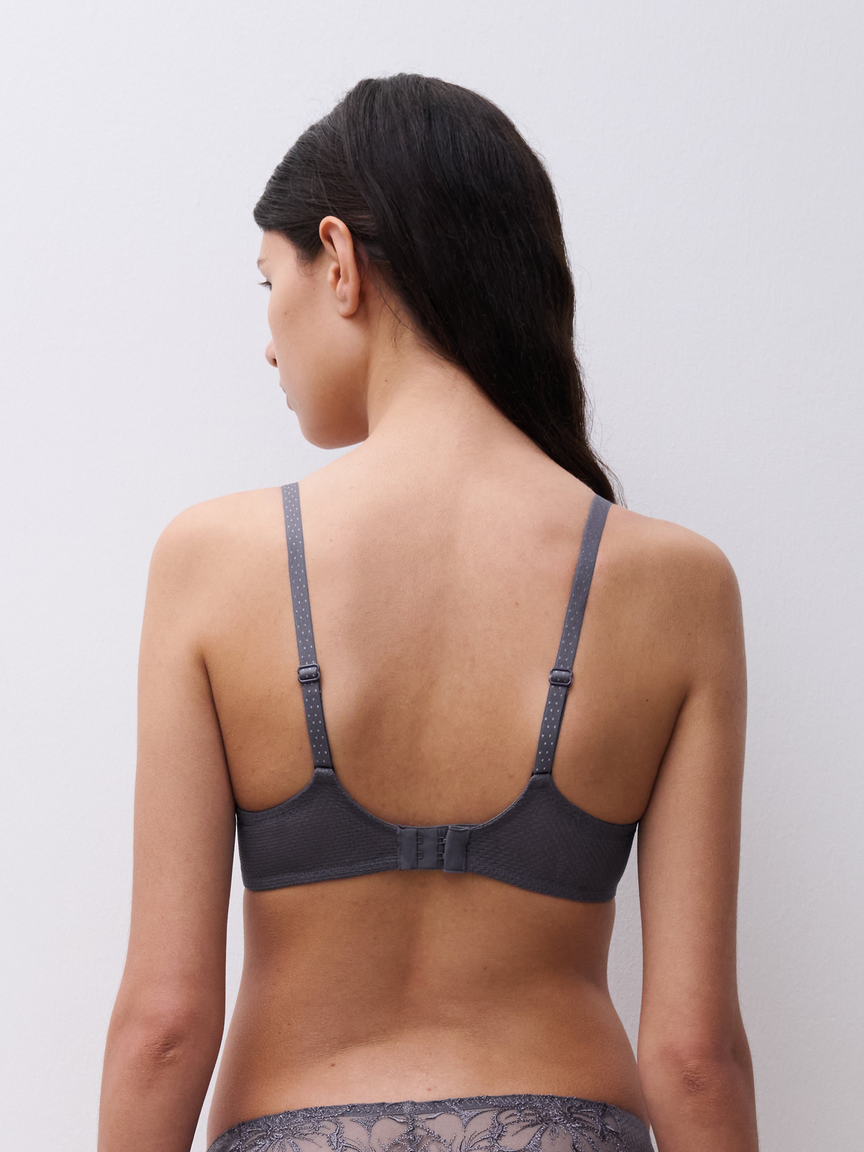 CHANTELLE - FLEURS HALF CUP BRA IN Fancy Grey