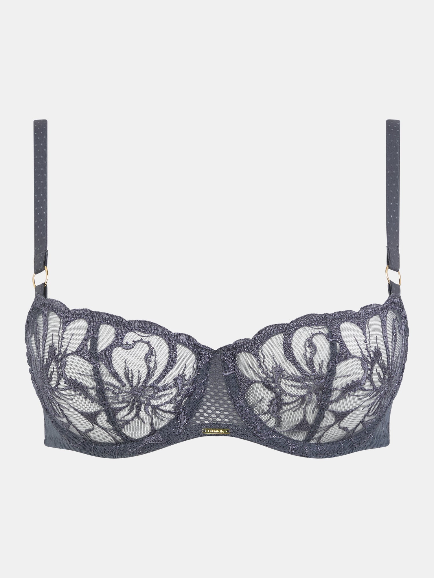 CHANTELLE - FLEURS HALF CUP BRA IN Fancy Grey