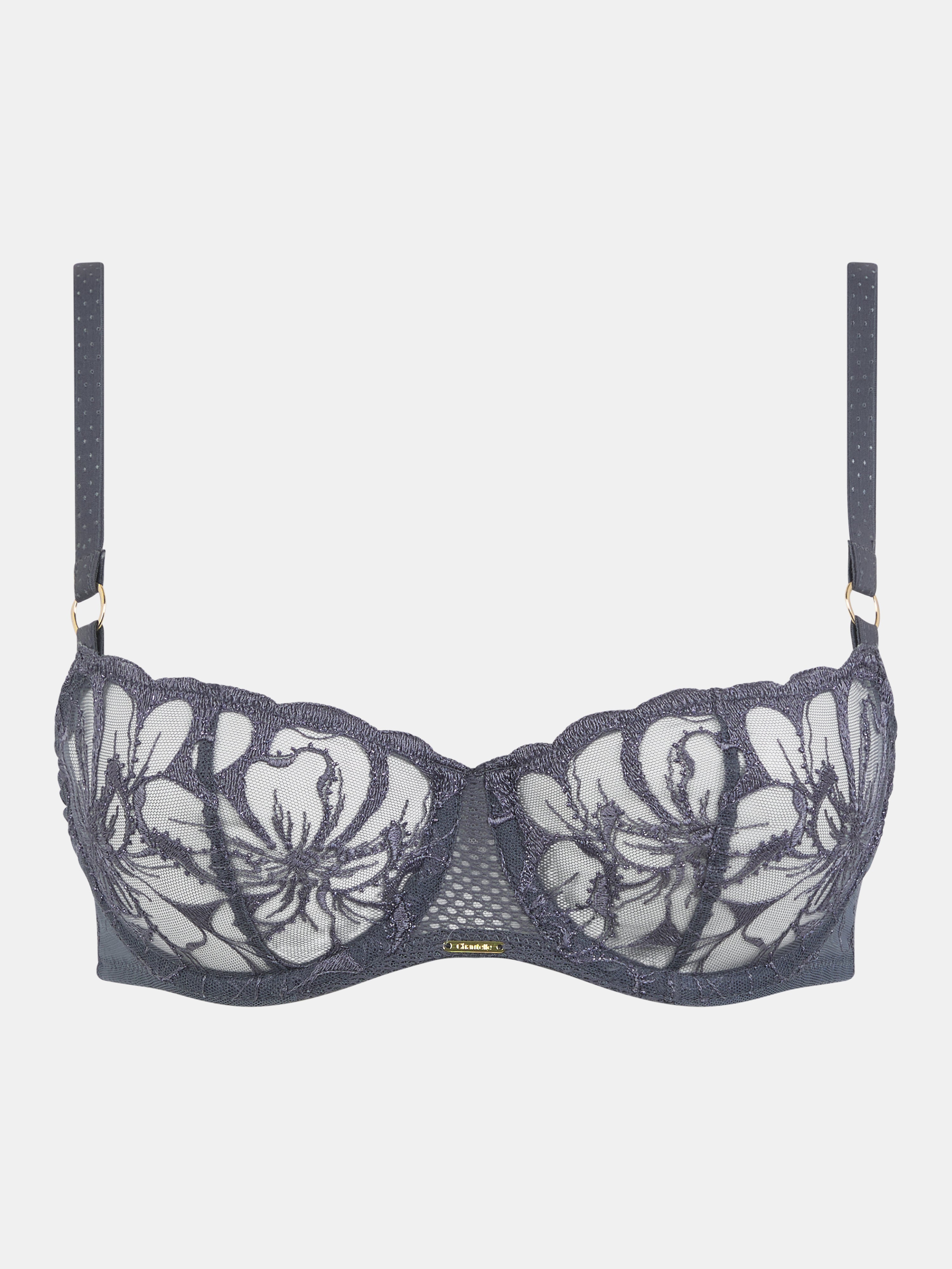 CHANTELLE - FLEURS HALF CUP BRA IN Fancy Grey