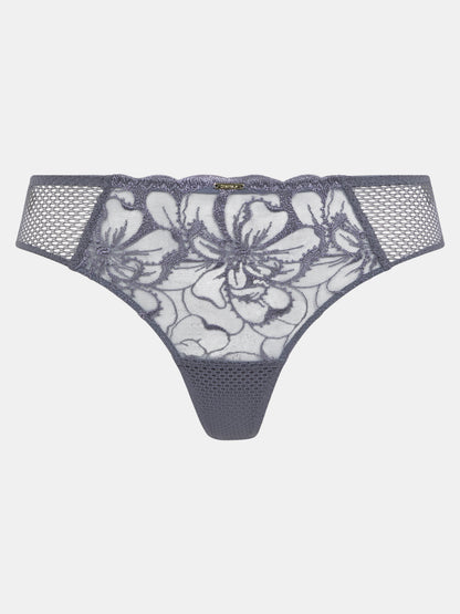 Chantelle - FLEURS tanga in fancy grey