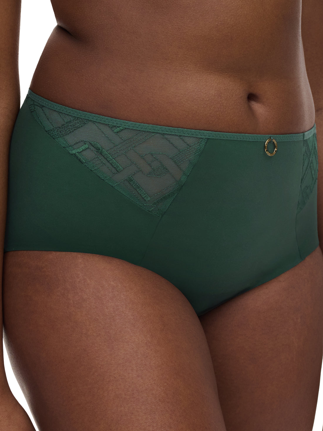 Chantelle - Graphic Support High Waisted Full Support Brief in Green