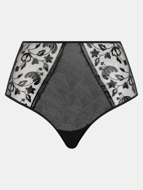 CHANTELLE Pulp - Philter Deep Brief in Noir Vinyl