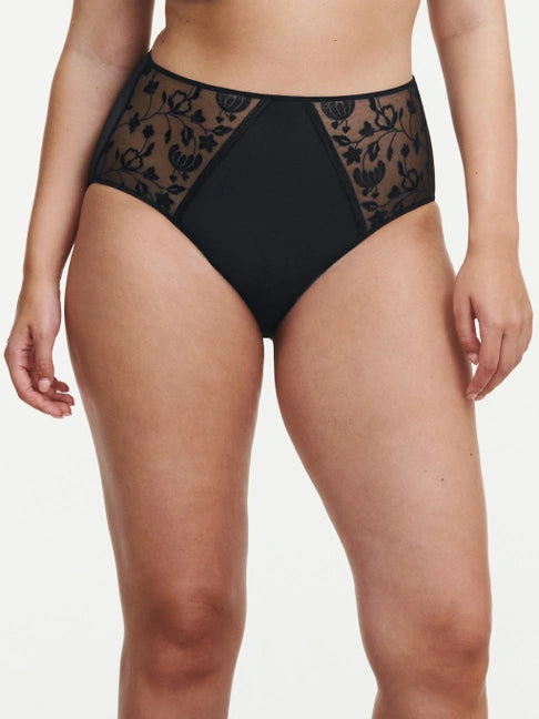 CHANTELLE Pulp - Philter Deep Brief in Noir Vinyl