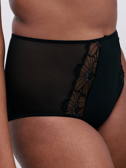 Chantelle - Lush high waisted full brief in Festive Black