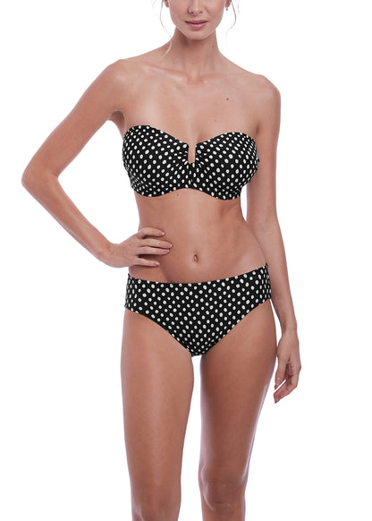 FANTASIE - Santa Monica Multiway Bandeau Bikini Top in Black/White