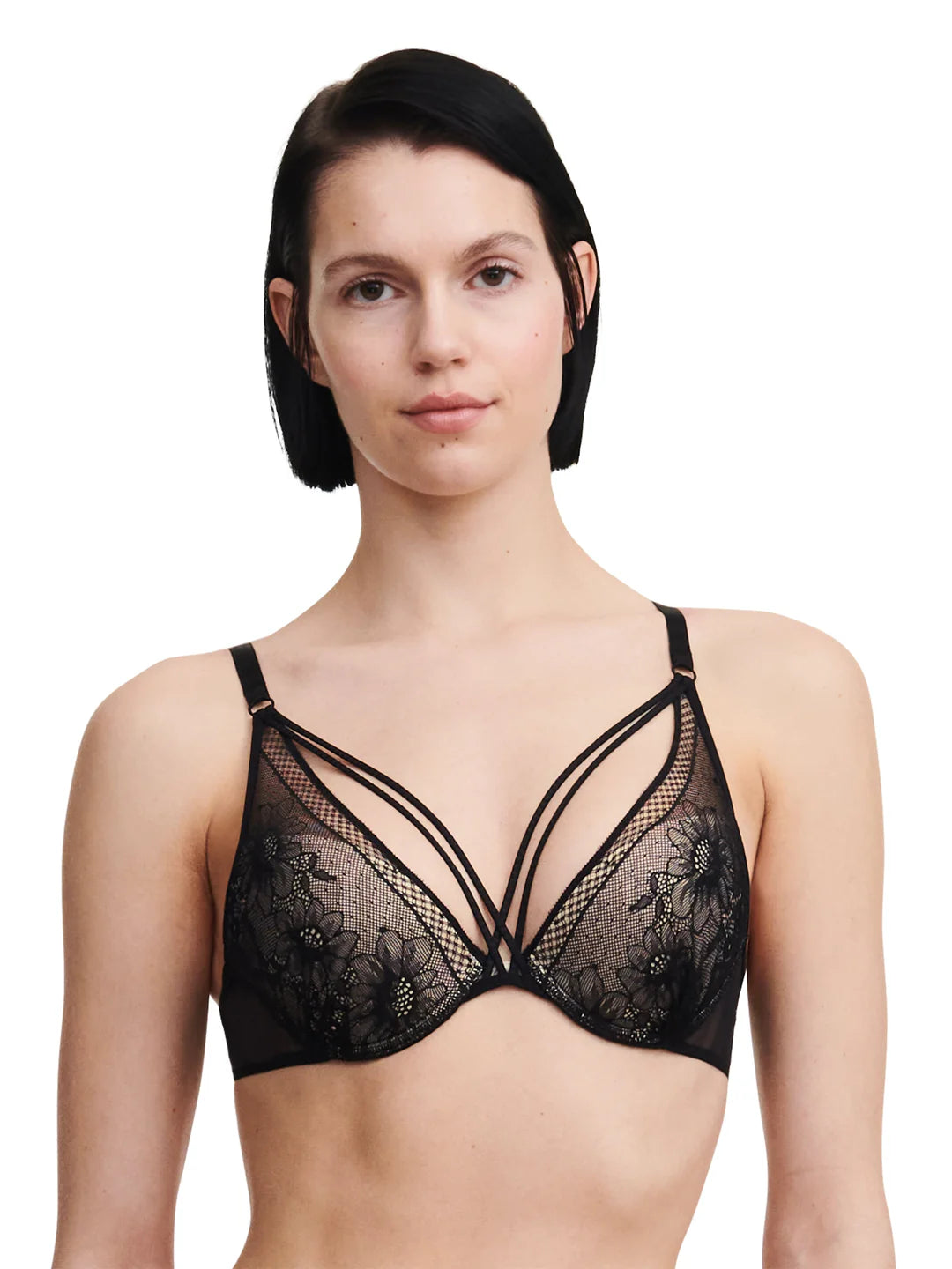 PASSIONATA - REBECCA PLUNGE BRA IN BLACK