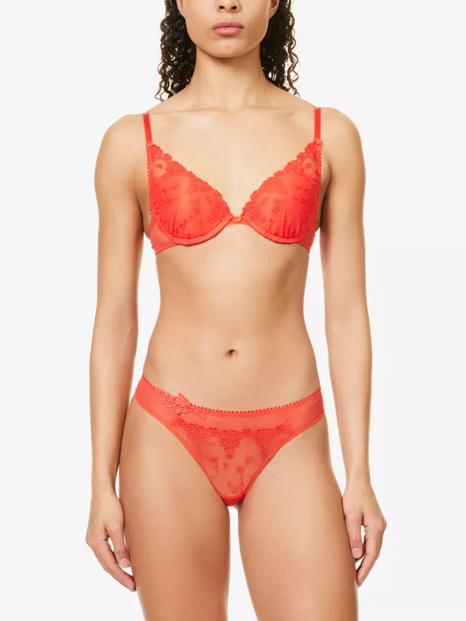 PASSIONATA - WHITE NIGHTS PADDED PLUNGE BRA IN ORANGE