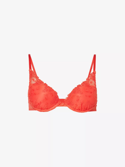 PASSIONATA - WHITE NIGHTS PADDED PLUNGE BRA IN ORANGE